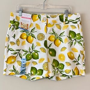 NWT Isaac Mizrahi Lemon Shorts